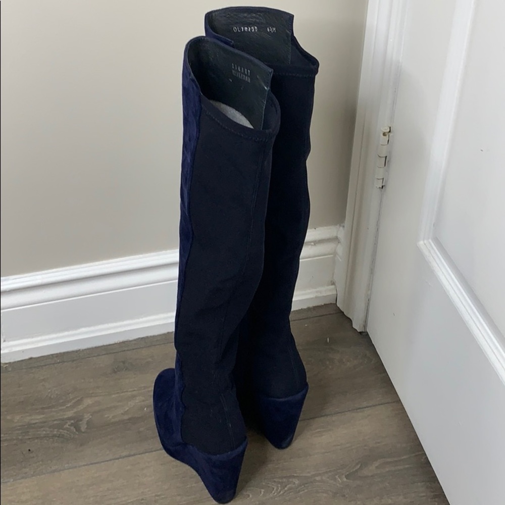 Stuart Weizmann Hijack 50/50 Blue Suede - Picture 4 of 6